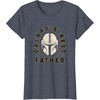 image:imageStar Wars The Mandalorian Fathers Day Helmet Galaxy Dad TShirtHeather Blue