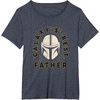 image:imageStar Wars The Mandalorian Fathers Day Helmet Galaxy Dad TShirtHeather Blue