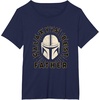 image:imageStar Wars The Mandalorian Fathers Day Helmet Galaxy Dad TShirtNavy Blue