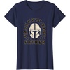 image:imageStar Wars The Mandalorian Fathers Day Helmet Galaxy Dad TShirtNavy Blue