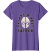 image:imageStar Wars The Mandalorian Fathers Day Helmet Galaxy Dad TShirtPurple Heather
