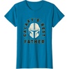 image:imageStar Wars The Mandalorian Fathers Day Helmet Galaxy Dad TShirtSapphire Blue