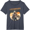 image:imageStar Wars The Mandalorian amp Grogu Fathers Day Legend Badge TShirtHeather Blue