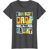 image:imageStar Wars Yoda Best Dad in the Galaxy Fathers Day Gift TShirtDark Heather Grey