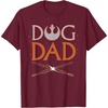 image:imageStar Wars Dog Dad Pet Parent Lightsabers TShirtBurgundy