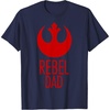 image:imageStar Wars Fathers Day Vintage Rebel Dad Rebel Logo TShirtNavy Blue