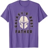 image:imageStar Wars The Mandalorian Fathers Day Helmet Galaxy Dad TShirtPurple Heather