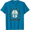 image:imageStar Wars The Mandalorian Fathers Day Helmet Galaxy Dad TShirtSapphire Blue