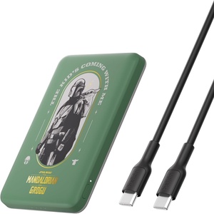 image:imageBelkin Disney Mando amp Grogu Magnetic Power Bank 5000mAh Slim Portable Charger wMagnetic Ring and USB C Port Wireless Battery Pack USB C Charger for iPhone 17 iPad Galaxy Pixel Tablet TravelStar Wars