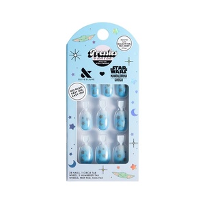image:imageOlive amp June Pressies Kids PressOn Nails No Glue  Star Wars The Mandalorian amp Grogu  28 Fake Nails 14 Sizes 1 Nail File  Easy OnOff Mani NonToxic Tabs  SM Round  Grogu PartyGalaxy Far  Far Away
