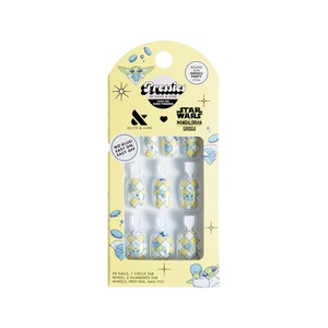 image:imageOlive amp June Pressies Kids PressOn Nails No Glue  Star Wars The Mandalorian amp Grogu  28 Fake Nails 14 Sizes 1 Nail File  Easy OnOff Mani NonToxic Tabs  SM Round  Grogu PartyGrogu Party