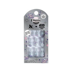 image:imageOlive amp June Pressies Kids PressOn Nails No Glue  Star Wars The Mandalorian amp Grogu  28 Fake Nails 14 Sizes 1 Nail File  Easy OnOff Mani NonToxic Tabs  SM Round  Grogu PartyThe Snack Force is Strong