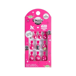 image:imageOlive amp June Pressies Kids PressOn Nails No Glue  Star Wars The Mandalorian amp Grogu  28 Fake Nails 14 Sizes 1 Nail File  Easy OnOff Mani NonToxic Tabs  SM Round  Grogu PartyRaspberry Rebel Run