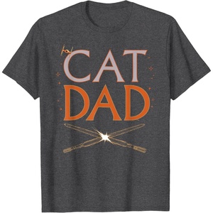 image:imageStar Wars Cat Dad Pet Parent Lightsabers TShirtDark Heather Grey