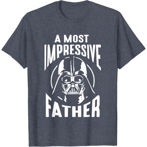 image:imageStar Wars Classic Fathers Day A Most Impressive Father Logo TShirtHeather Blue