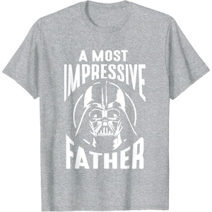 image:imageStar Wars Classic Fathers Day A Most Impressive Father Logo TShirtHeather Grey