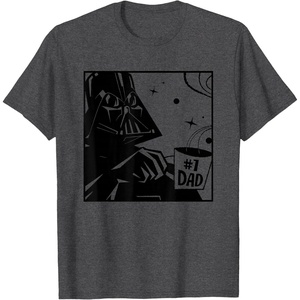 image:imageStar Wars Classic Fathers Day Darth Vader 1 Dad Chest Logo TShirtDark Heather Grey