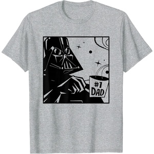 image:imageStar Wars Classic Fathers Day Darth Vader 1 Dad Chest Logo TShirtHeather Grey