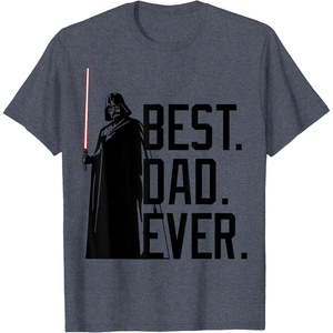 image:imageStar Wars Darth Vader Best Dad Ever Tonal Graphic TShirt TShirtHeather Blue