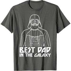 image:imageStar Wars Darth Vader Best Dad In Galaxy Graphic TShirt TShirtAsphalt Grey