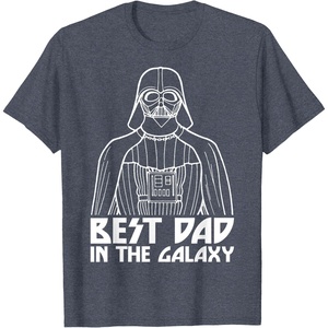 image:imageStar Wars Darth Vader Best Dad In Galaxy Graphic TShirt TShirtHeather Blue