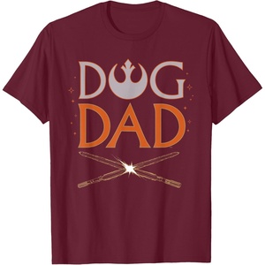 image:imageStar Wars Dog Dad Pet Parent Lightsabers TShirtBurgundy