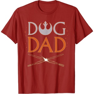 image:imageStar Wars Dog Dad Pet Parent Lightsabers TShirtCranberry Red
