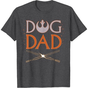 image:imageStar Wars Dog Dad Pet Parent Lightsabers TShirtDark Heather Grey