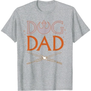 image:imageStar Wars Dog Dad Pet Parent Lightsabers TShirtHeather Grey