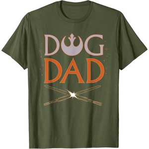 image:imageStar Wars Dog Dad Pet Parent Lightsabers TShirtOlive Green