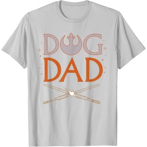 image:imageStar Wars Dog Dad Pet Parent Lightsabers TShirtSilver Grey