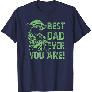 image:imageStar Wars Fathers Day Best Dad You Are Yoda Distressed Art TShirtNavy Blue
