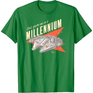 image:imageStar Wars Fathers Day Dad Youre One In A Millennium Logo TShirtKelly Green