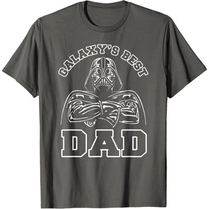 image:imageStar Wars Fathers Day Galaxys Best Dad Darth Vader TShirtAsphalt Grey