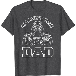 image:imageStar Wars Fathers Day Galaxys Best Dad Darth Vader TShirtDark Heather Grey