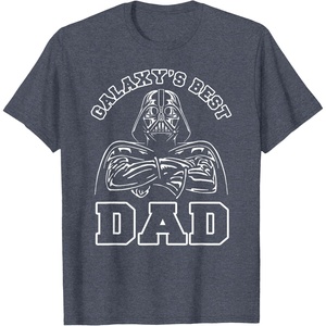 image:imageStar Wars Fathers Day Galaxys Best Dad Darth Vader TShirtHeather Blue