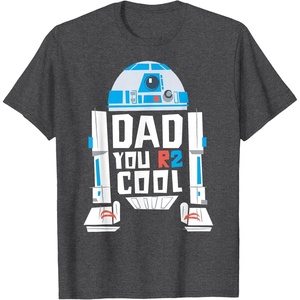 image:imageStar Wars Fathers Day R2D2 Dad You R2 Cool Big Chest Logo TShirtDark Heather Grey