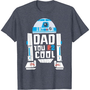 image:imageStar Wars Fathers Day R2D2 Dad You R2 Cool Big Chest Logo TShirtHeather Blue