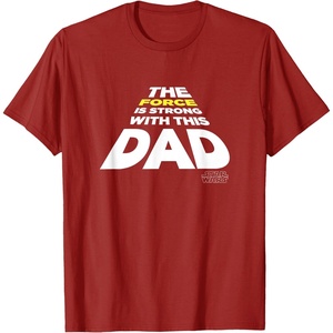 image:imageStar Wars Fathers Day The Force Is Strong With This Dad TShirtCranberry Red