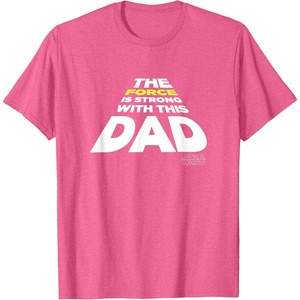 image:imageStar Wars Fathers Day The Force Is Strong With This Dad TShirtPink Heather