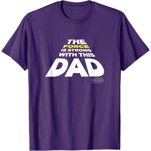 image:imageStar Wars Fathers Day The Force Is Strong With This Dad TShirtPurple