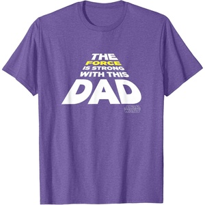 image:imageStar Wars Fathers Day The Force Is Strong With This Dad TShirtPurple Heather