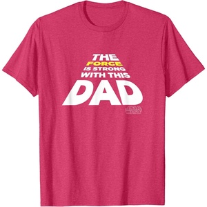 image:imageStar Wars Fathers Day The Force Is Strong With This Dad TShirtRed Heather