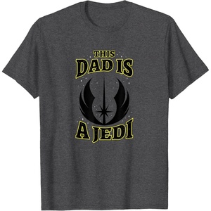 image:imageStar Wars Fathers Day This Dad Is A Jedi Logo TShirtDark Heather Grey