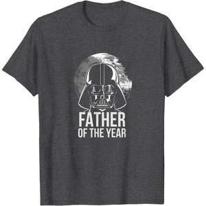 image:imageStar Wars Fathers Day Vader Father Of The Year Dad TShirtDark Heather Grey