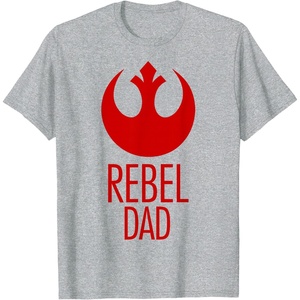 image:imageStar Wars Fathers Day Vintage Rebel Dad Rebel Logo TShirtHeather Grey