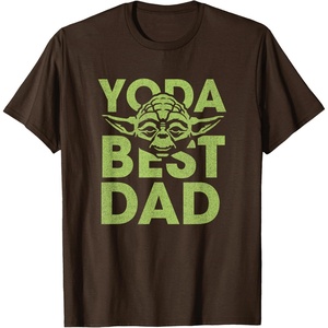 image:imageStar Wars Fathers Day Yoda Best Dad Ever Big Chest Poster TShirtBrown