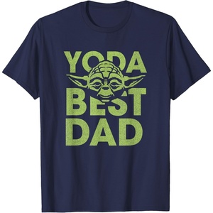 image:imageStar Wars Fathers Day Yoda Best Dad Ever Big Chest Poster TShirtNavy Blue