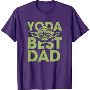 image:imageStar Wars Fathers Day Yoda Best Dad Ever Big Chest Poster TShirtPurple