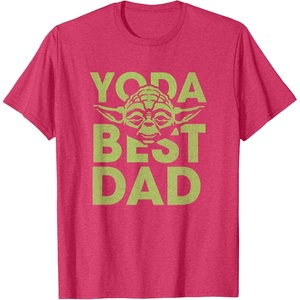 image:imageStar Wars Fathers Day Yoda Best Dad Ever Big Chest Poster TShirtRed Heather